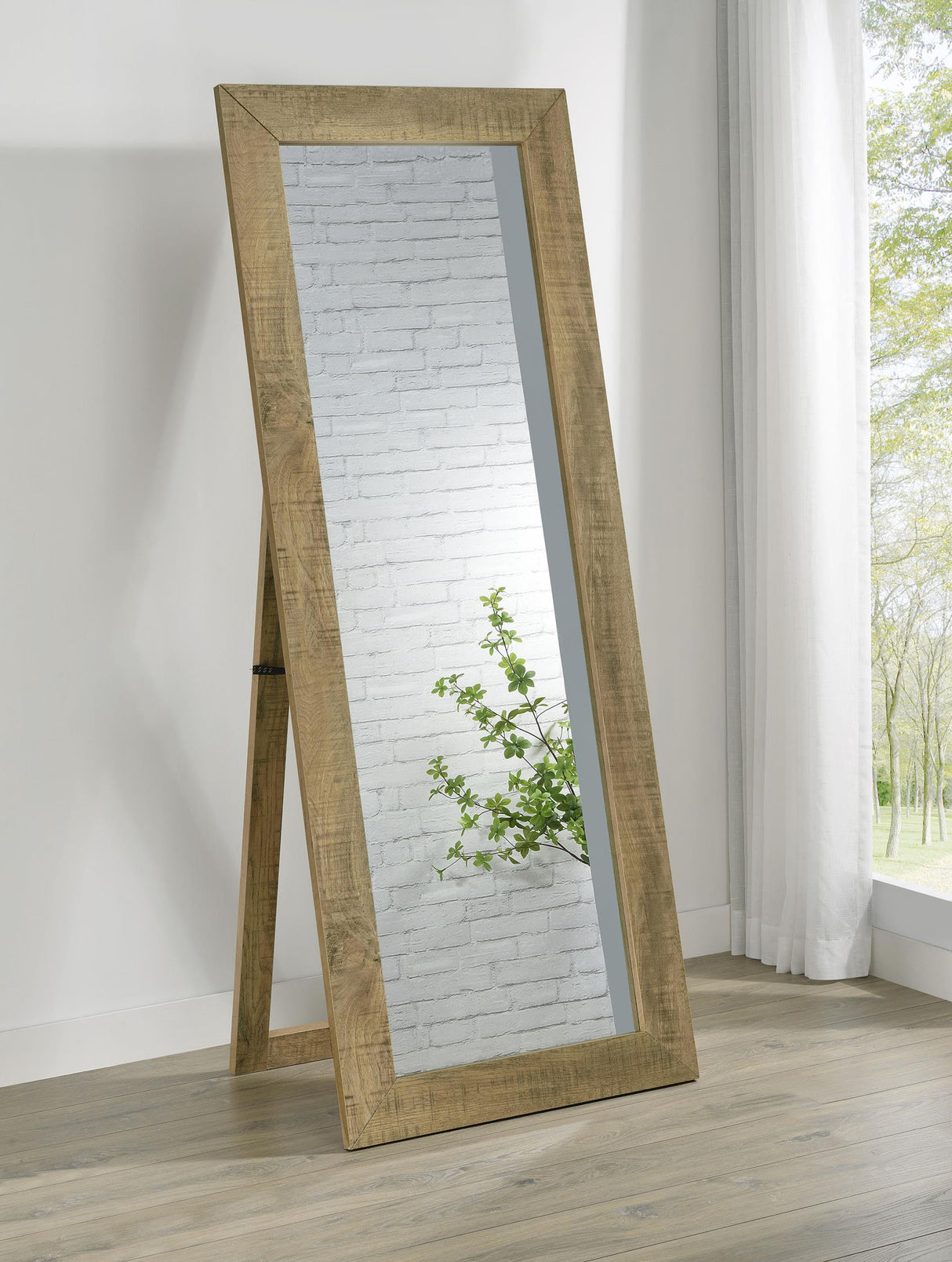 Cadence Mango Tempered Glass Full Length Standing Mirror by Coaster at Eve Furniture