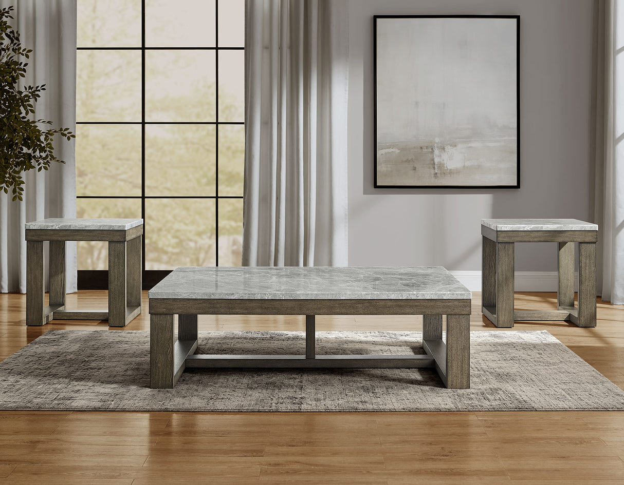 Calla Gray 3-Piece Occasional Table Set