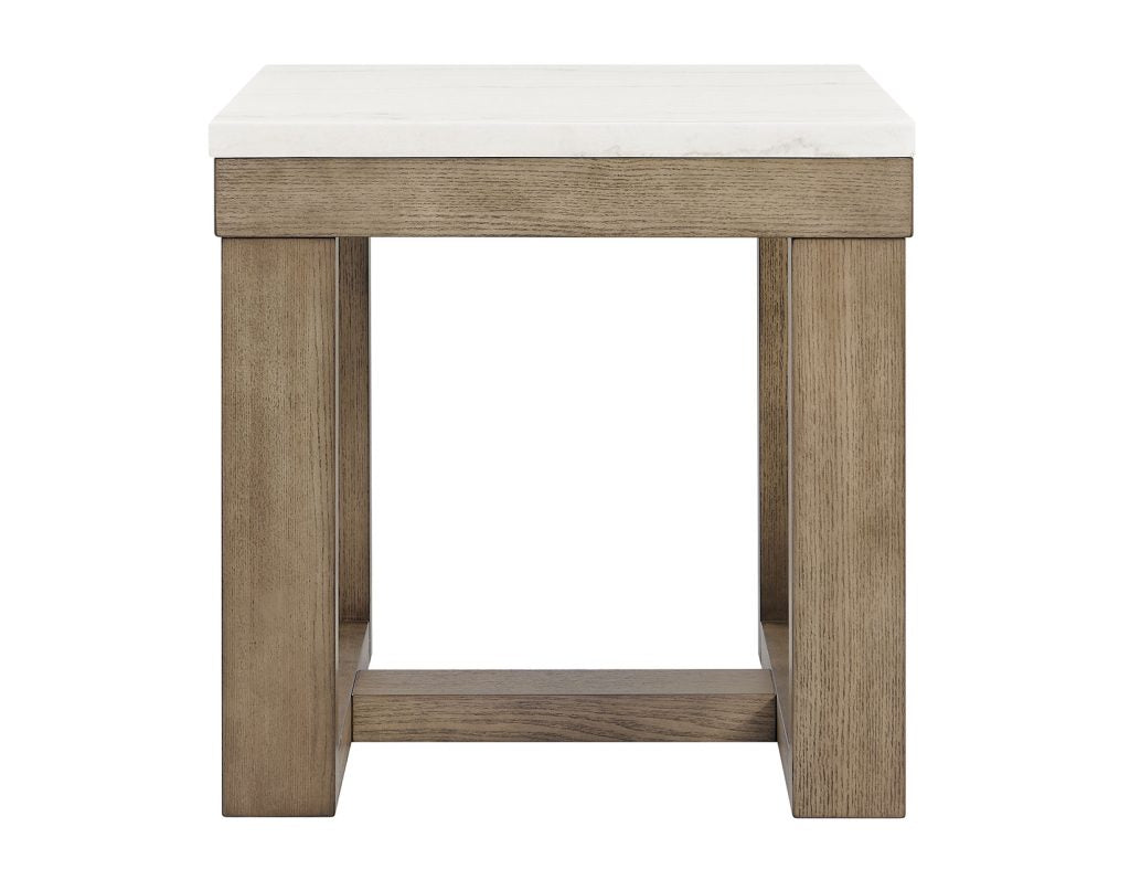 Calla White Marble Top End Table