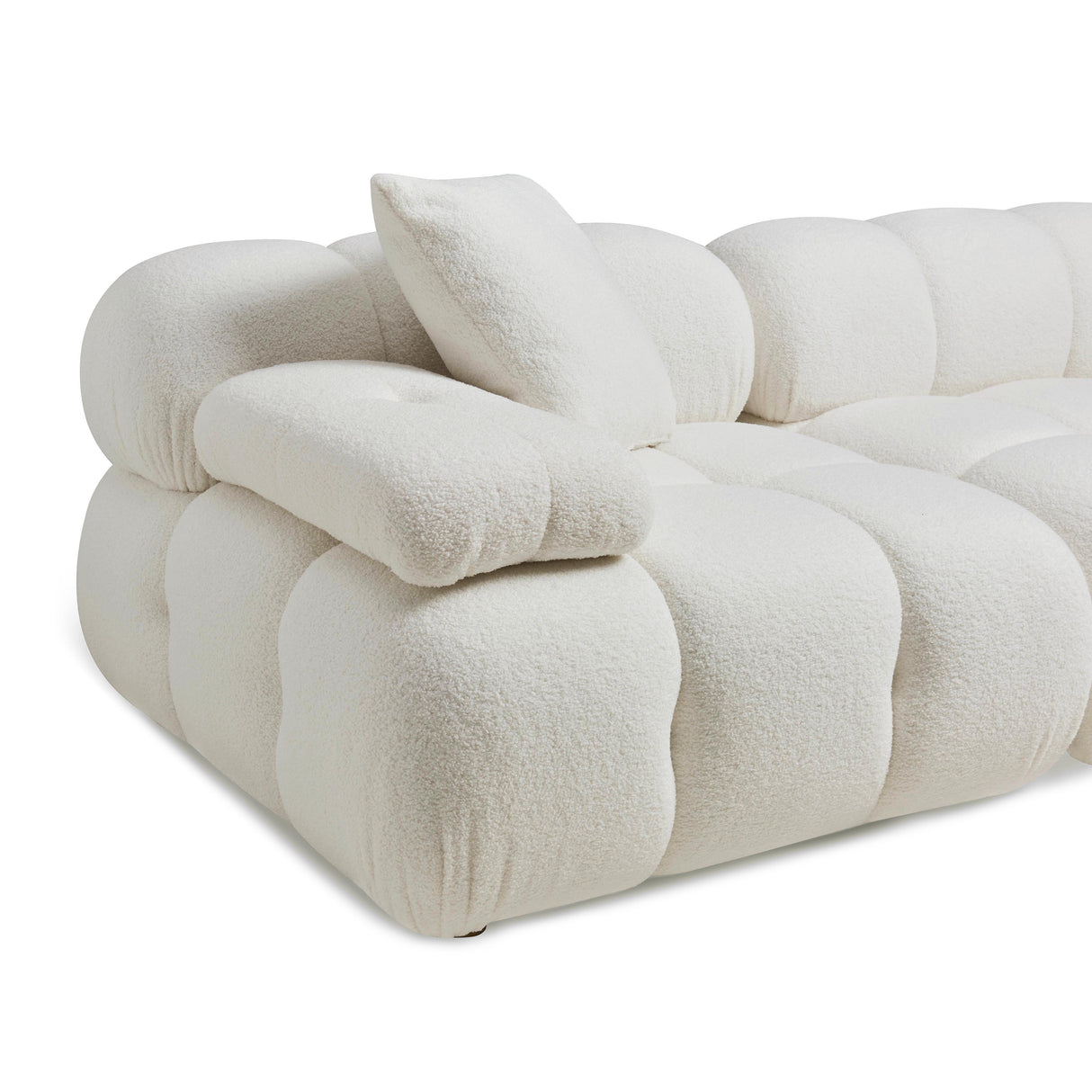 Calliope Cream Vegan Shearling 4-piece Modular Sectional by TOV Furniture at Eve Furniture