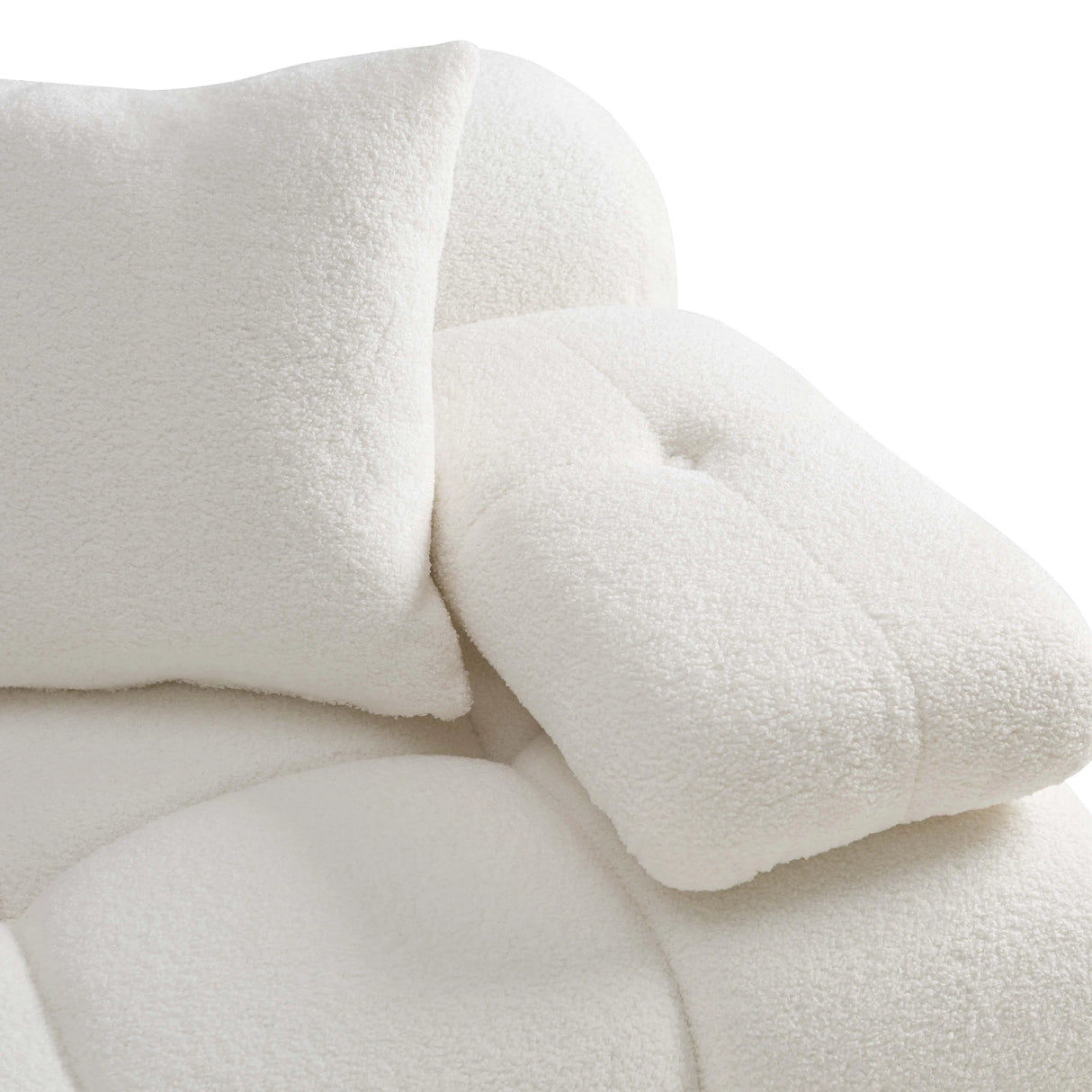 Calliope Cream Vegan Shearling 6-piece Modular U-Sectional by TOV Furniture at Eve Furniture