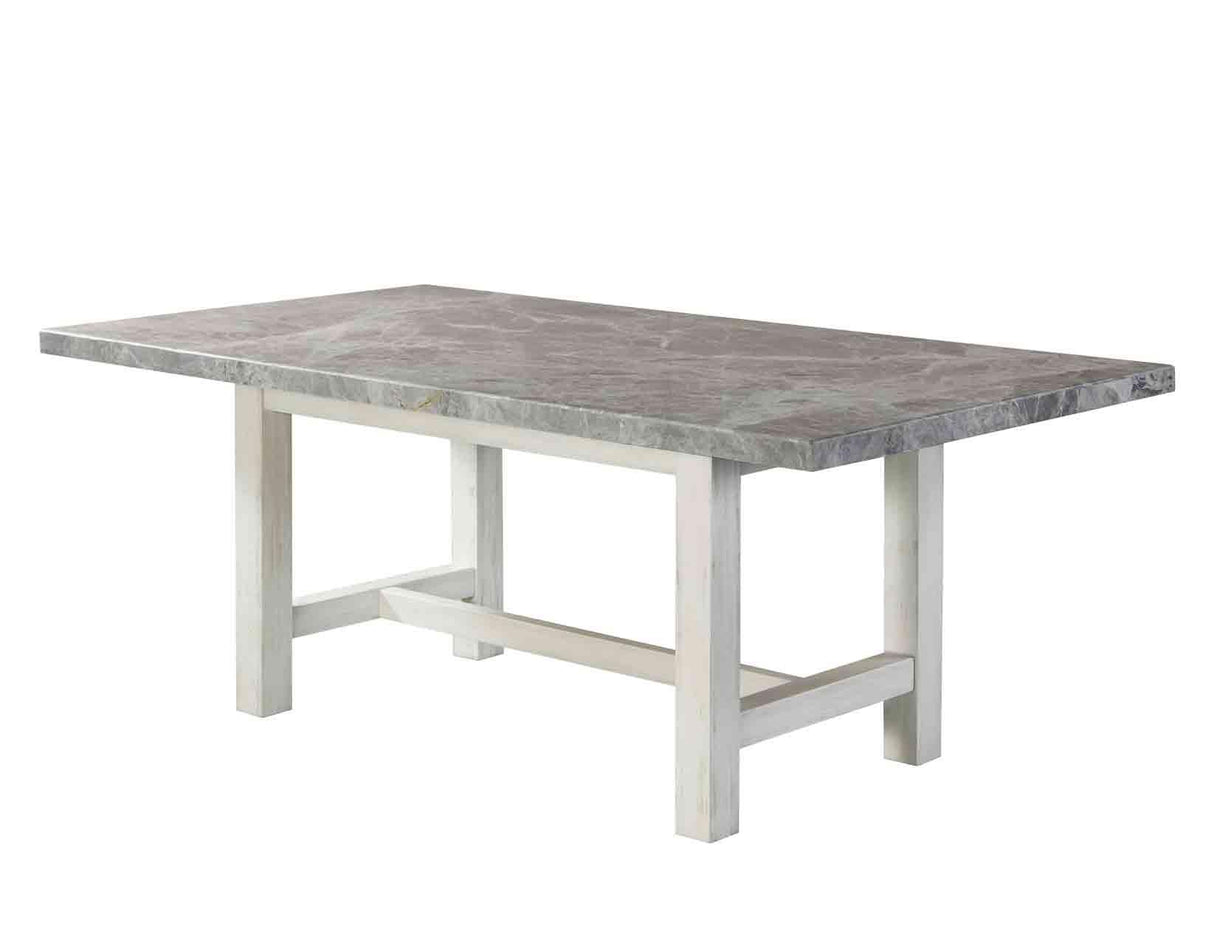 Canova 78-inch Gray Marble Top Dining Table by Steve Silver at Eve Furniture