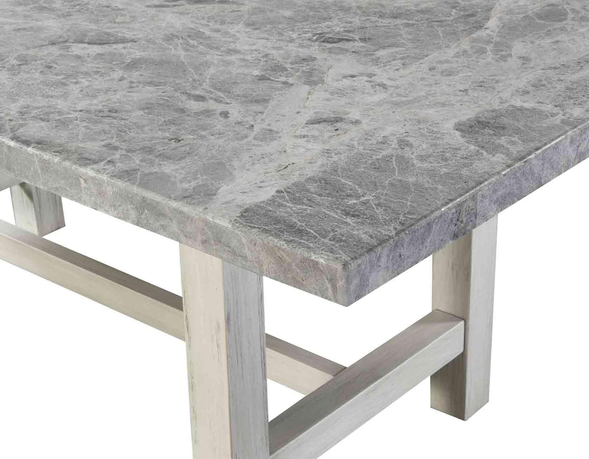 Canova 78-inch Gray Marble Top Dining Table by Steve Silver at Eve Furniture