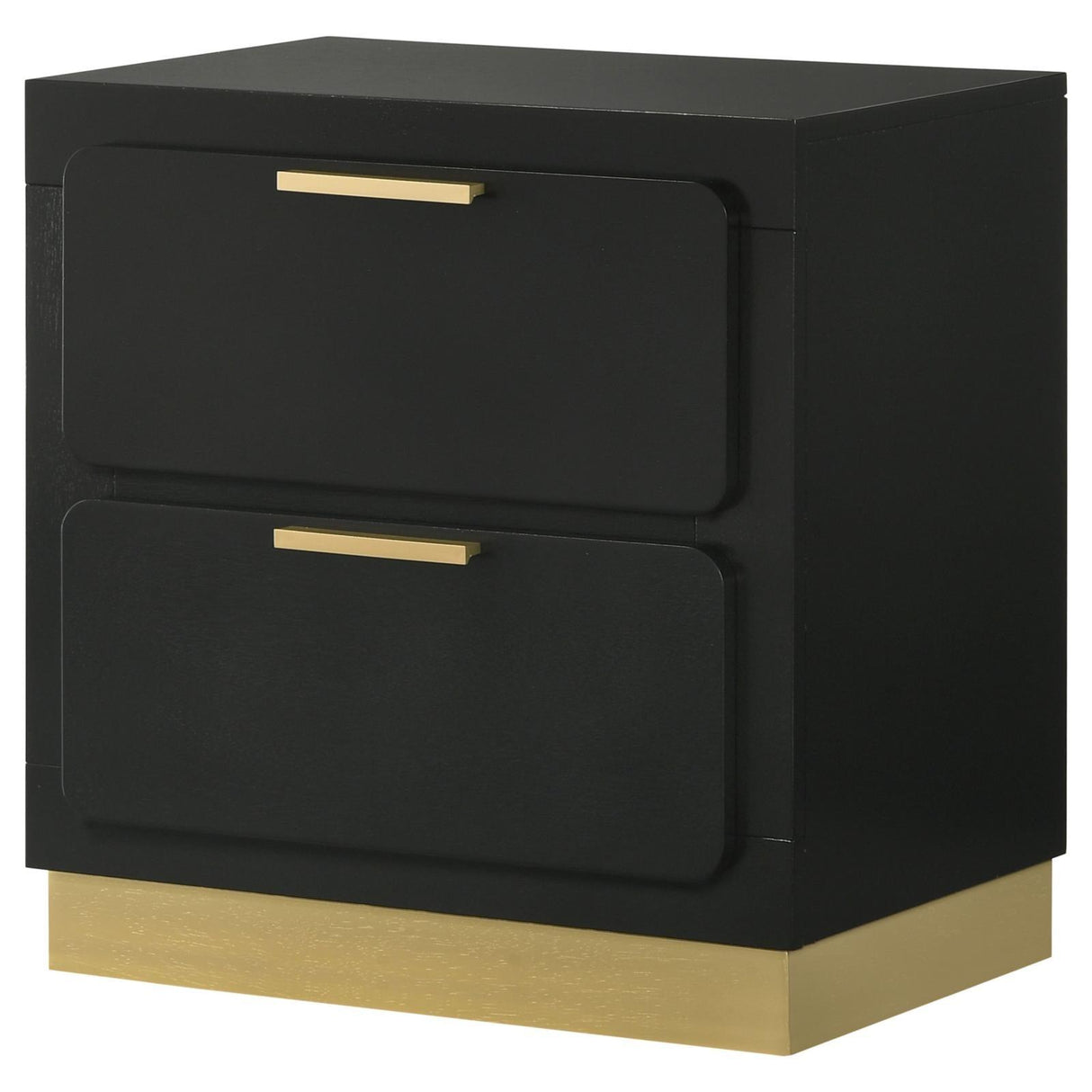 Caraway Black 2-drawer Nightstand Bedside Table by Coaster at Eve Furniture