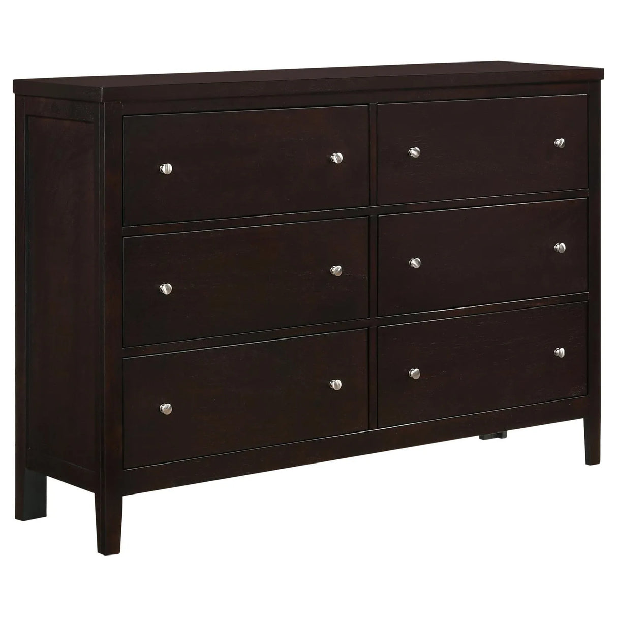 Carlton Cappuccino 6-Drawer Rectangular Dresser by Coaster at Eve Furniture