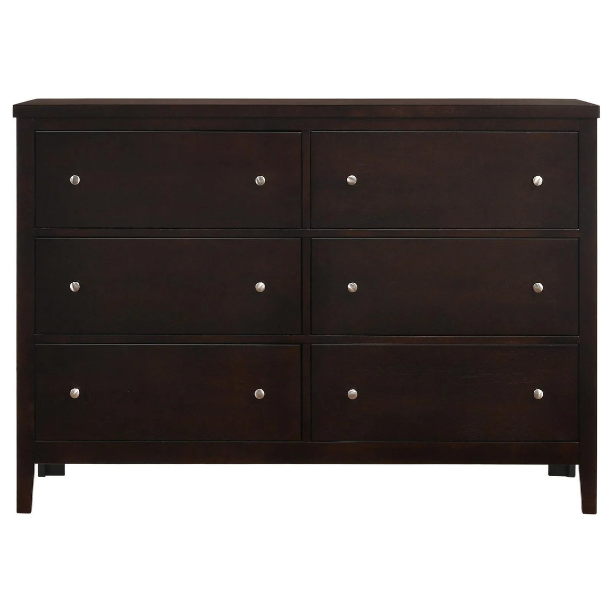 Carlton Cappuccino 6-Drawer Rectangular Dresser by Coaster at Eve Furniture