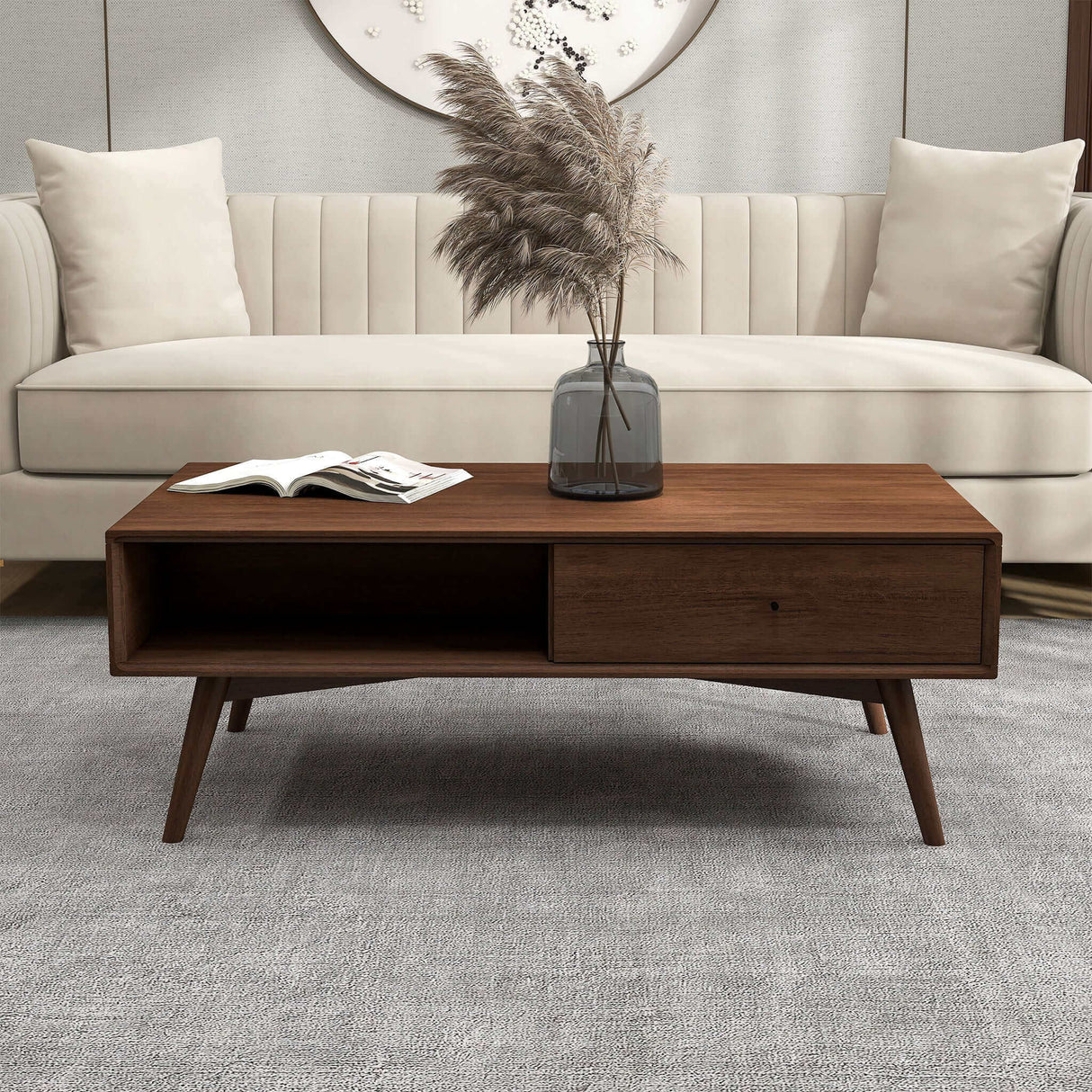 Caroline Walnut Coffee Table by Ashcroft Imports at Eve Furniture