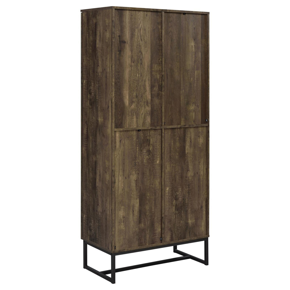 Carolyn Rustic Oak/Gunmetal 2-Door Accent Cabinet by Coaster at Eve Furniture