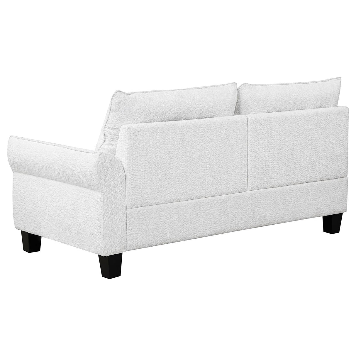 Caspian White and Black Upholstered Curved Arms Sectional Sofa by Coaster at Eve Furniture