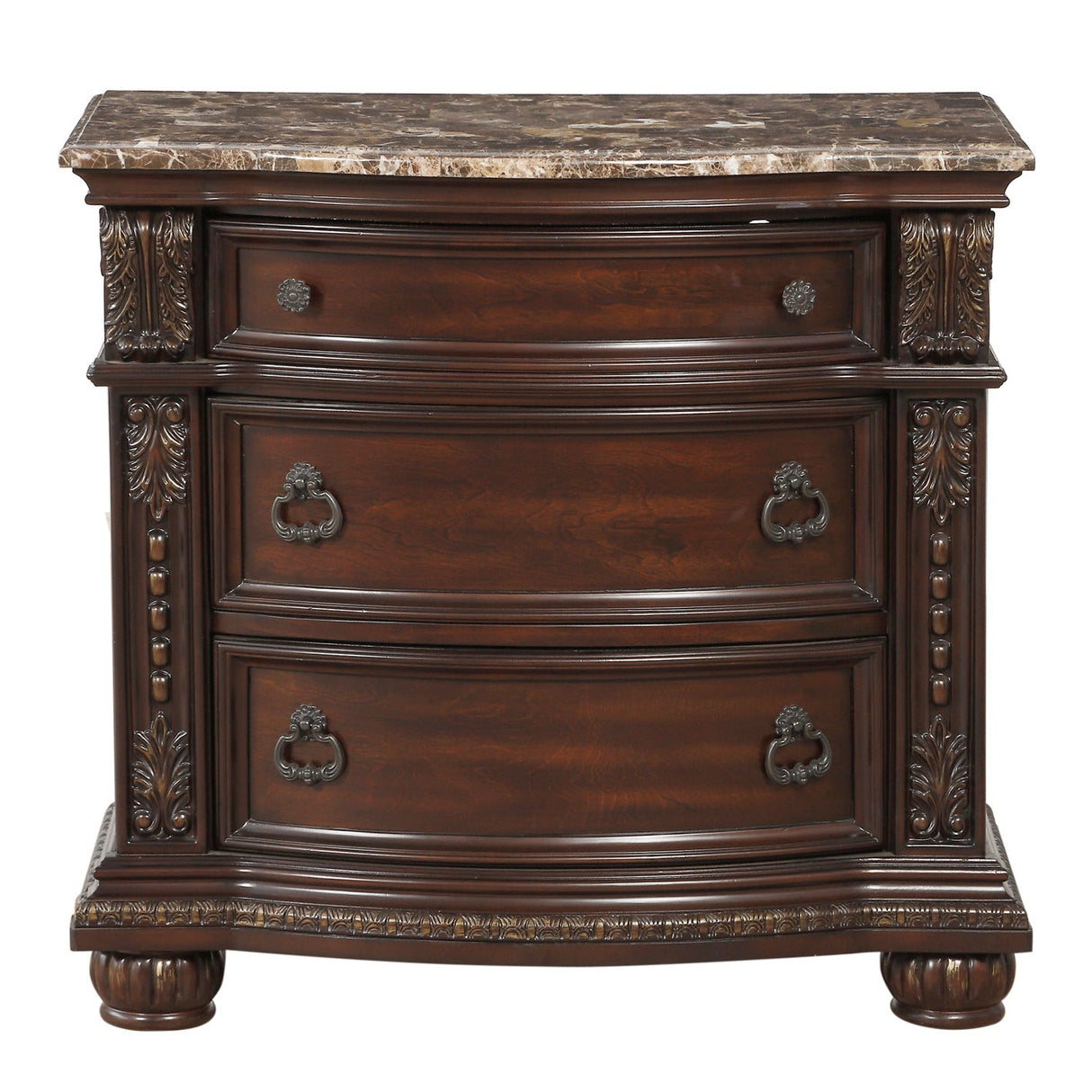 Cavalier Dark Cherry Nightstand by Homelegance at Eve Furniture