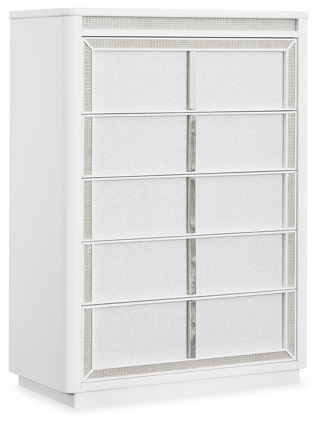 Chalanna White Upholstered Panel Storage Bedroom Set by Ashley at Eve Furniture