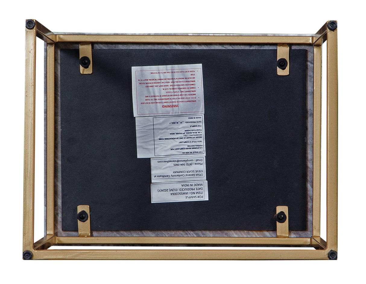 Chantel Brown Solid Marble Top Nesting Tables by Steve Silver at Eve Furniture