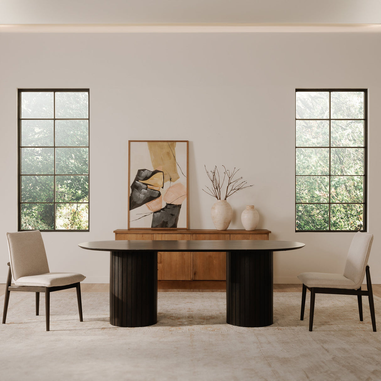 Charlie Beige Dining Chair (Set of 2) by Moe's Home at Eve Furniture