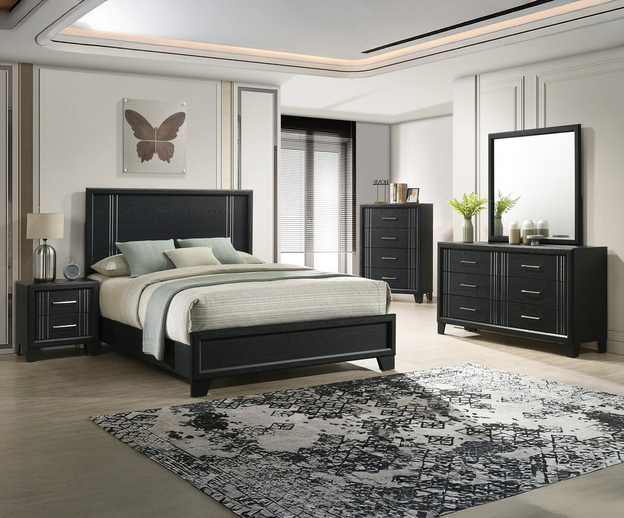 Charlie Charcoal Bedroom Mirror (Mirror Only) by Crown Mark at Eve Furniture
