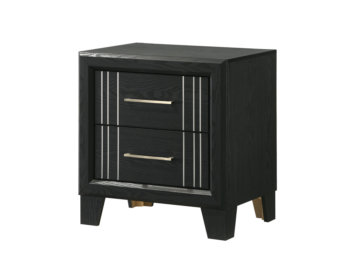 Charlie Charcoal Nightstand by Crown Mark at Eve Furniture
