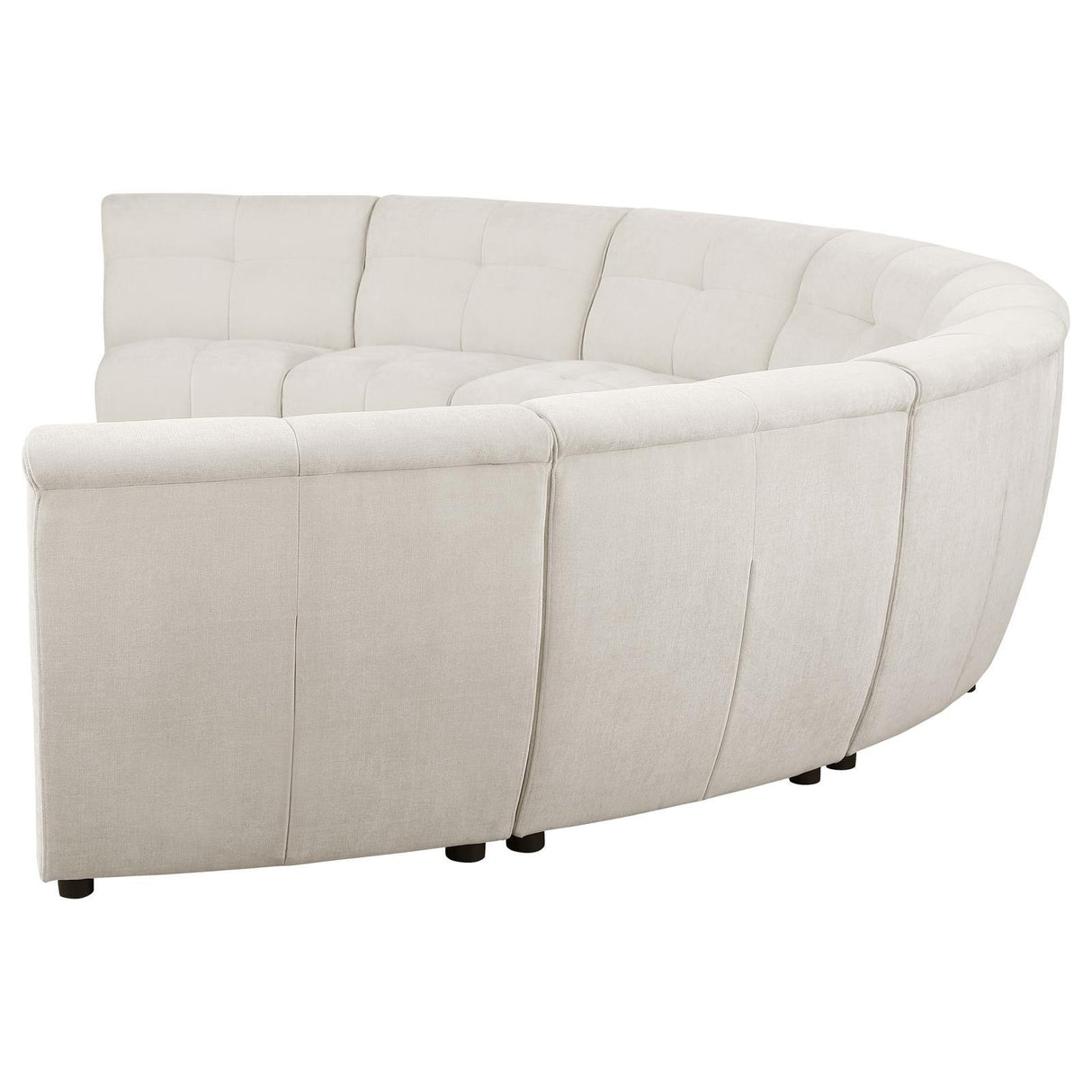 Charlotte Ivory 8-piece Upholstered Curved Modular Sectional Sofa by Coaster at Eve Furniture