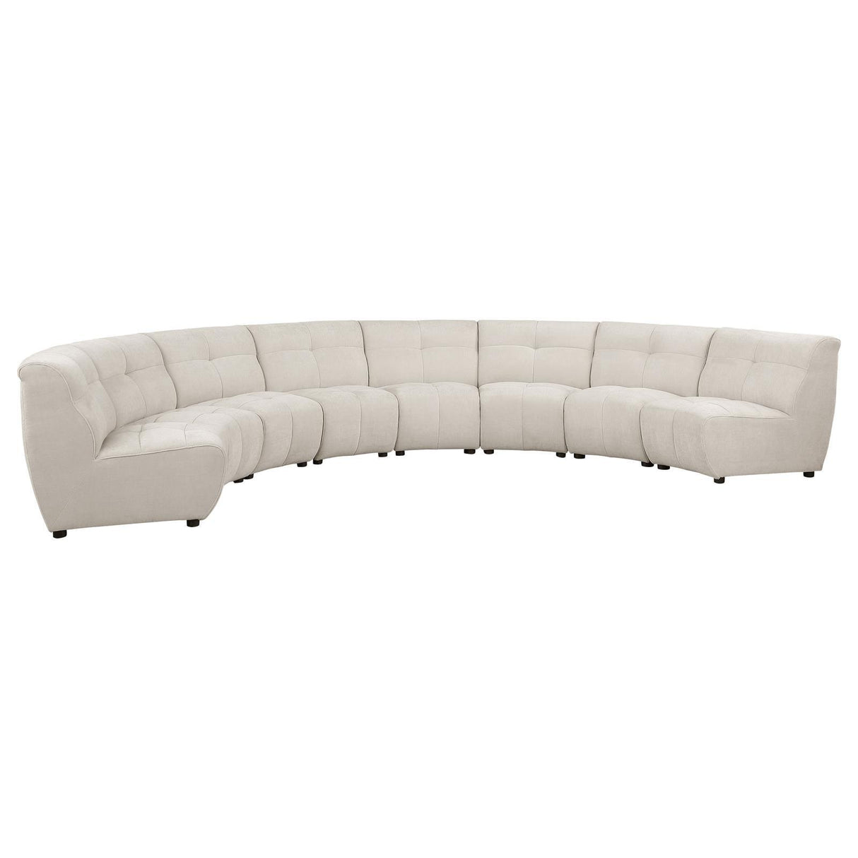 Charlotte Ivory 8-piece Upholstered Curved Modular Sectional Sofa by Coaster at Eve Furniture