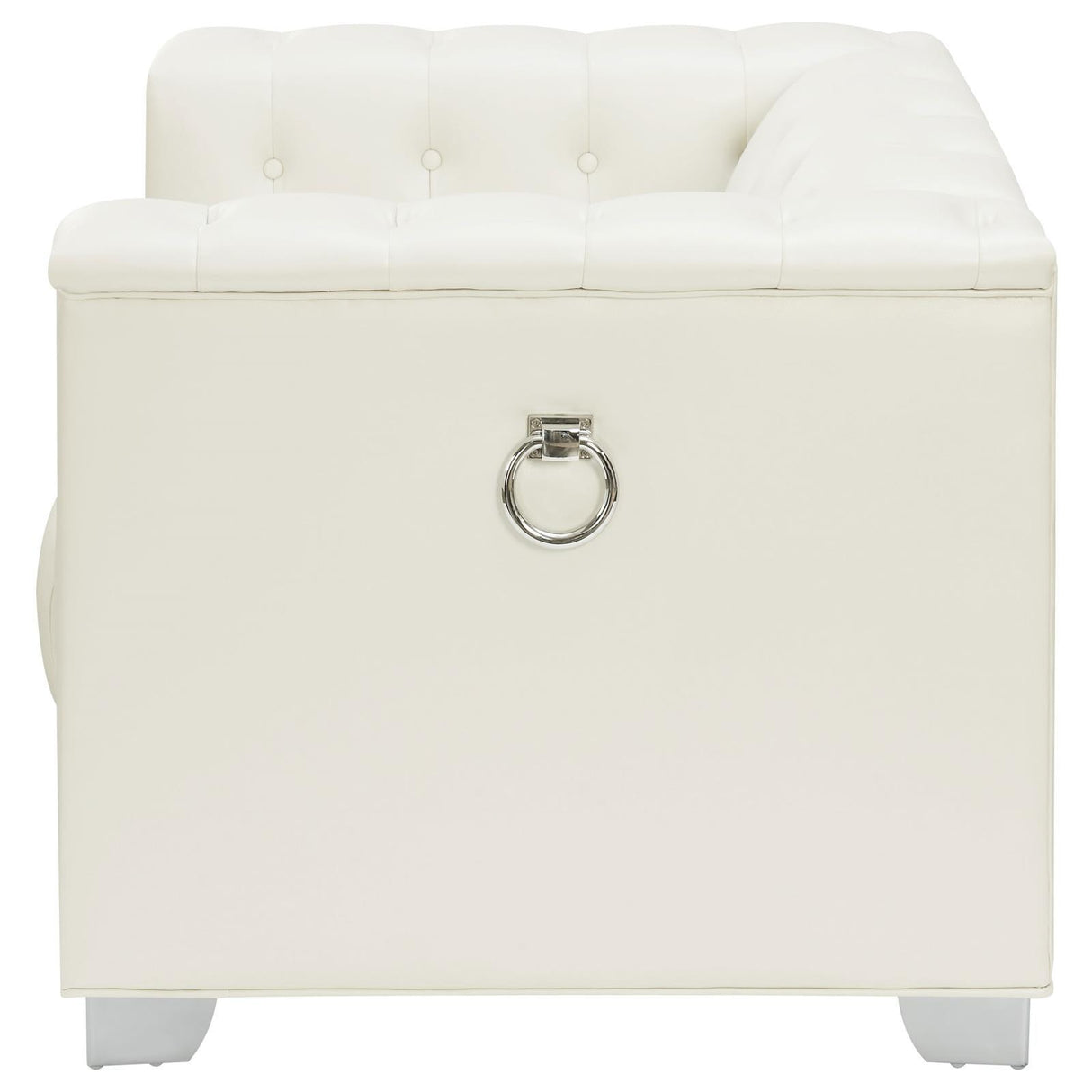 Chaviano Pearl White Tufted Upholstered Chair by Coaster at Eve Furniture