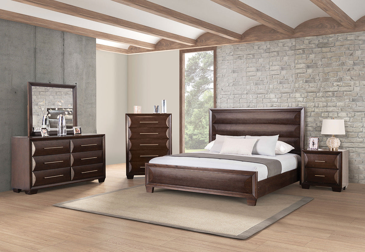 Chemnitz Espresso King Bed by Furniture of America at Eve Furniture