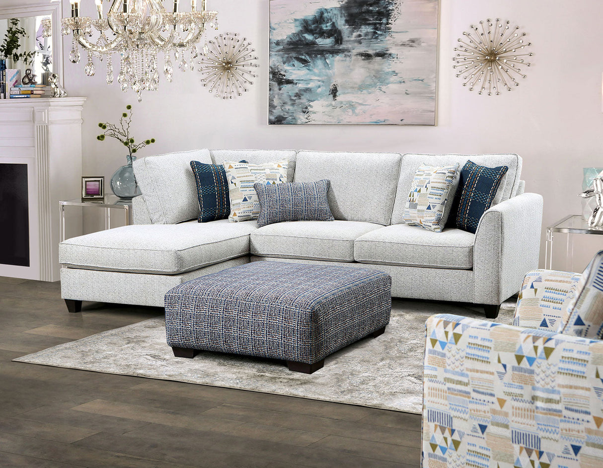 Chepstow Sectional In Cream by Furniture of America at Eve Furniture