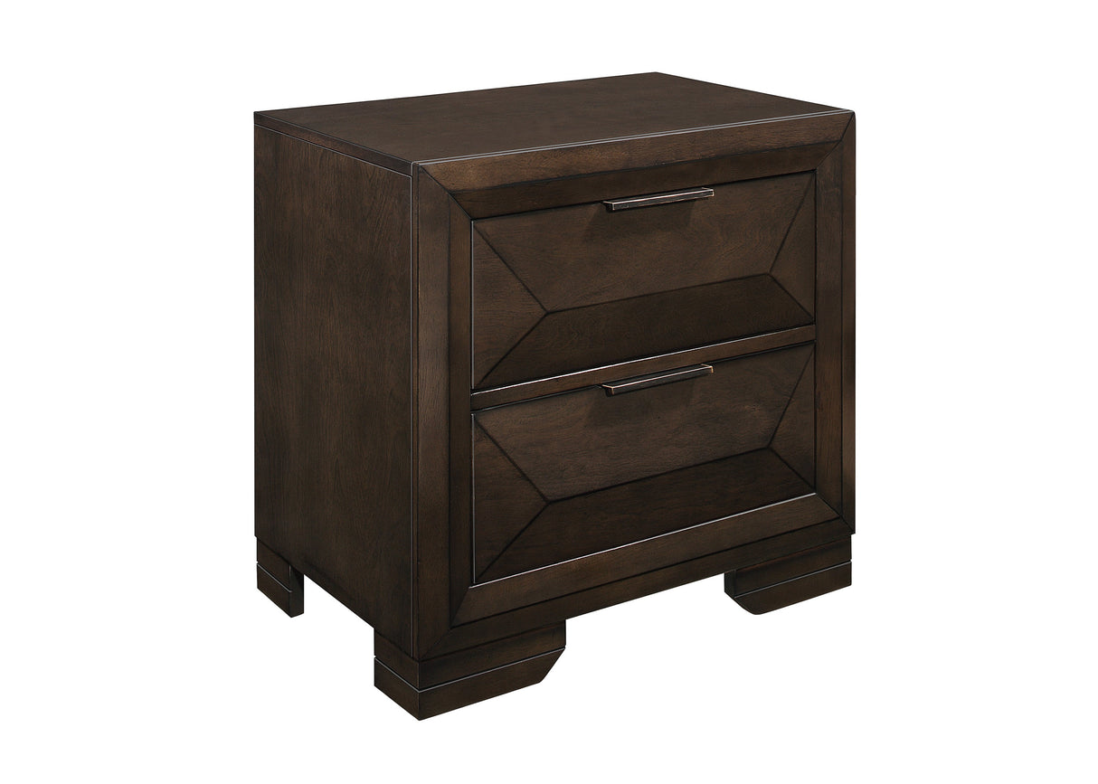 Chesky Warm Espresso Nightstand by Homelegance at Eve Furniture
