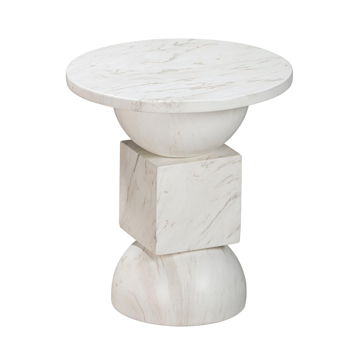Chip Marble Print Indoor / Outdoor Side Table by TOV Furniture at Eve Furniture