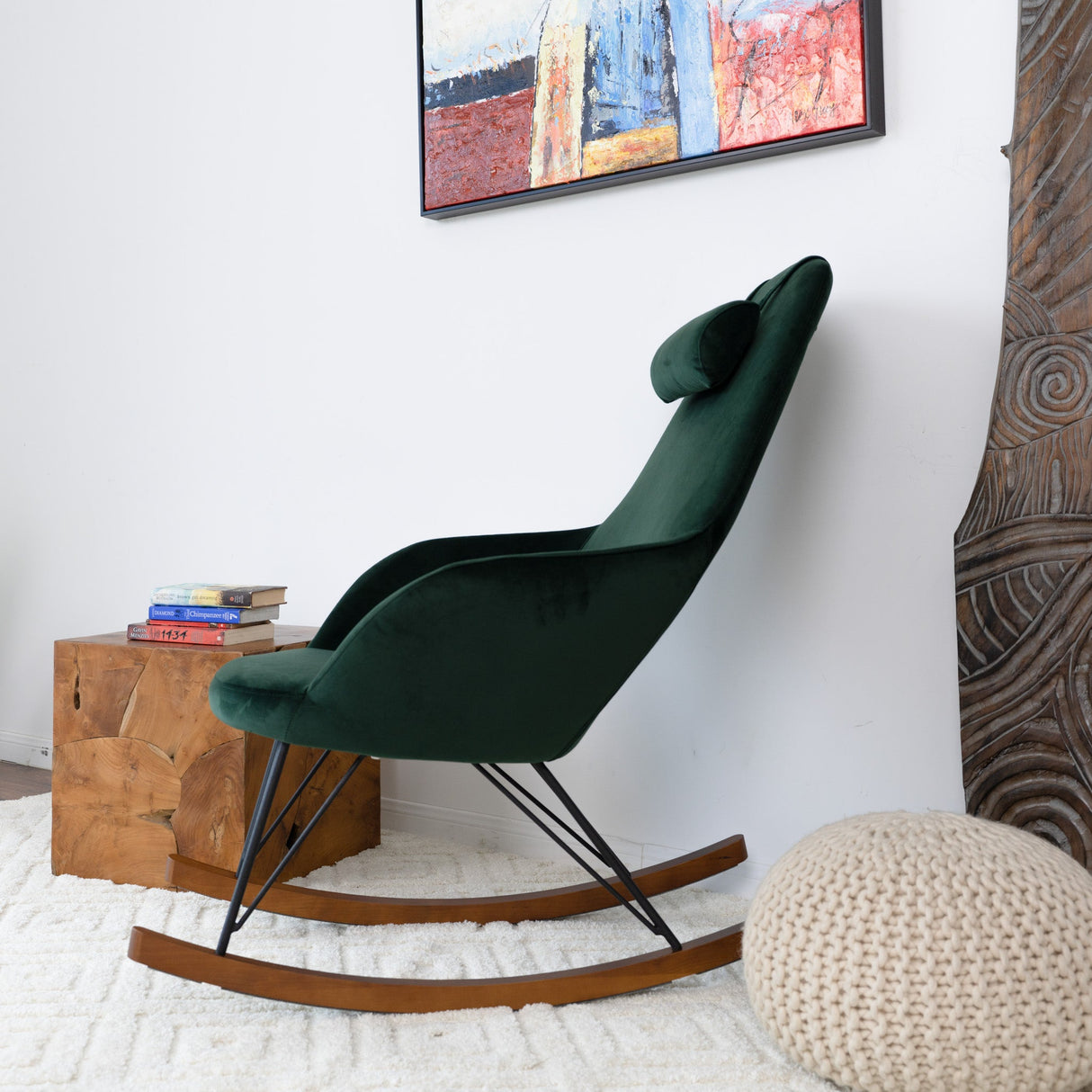 Chloe Mid Century Modern Rocker Livingroom And Bedroom Chair by Ashcroft Imports at Eve Furniture