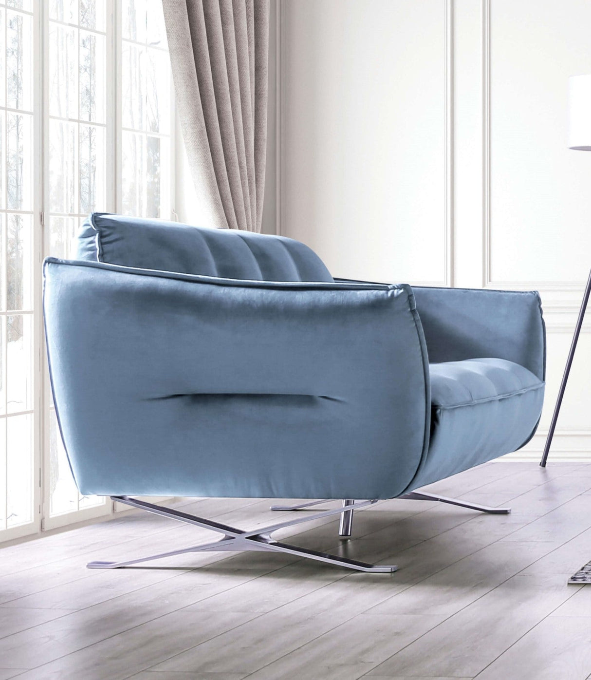 Civellutino Light Blue Chair by Furniture of America at Eve Furniture