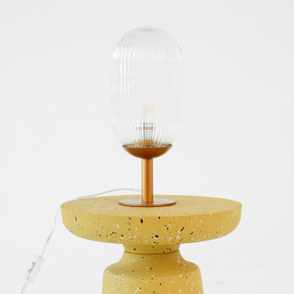 Clario Bronze Clear Glass Table Lamp by Ashcroft Imports at Eve Furniture