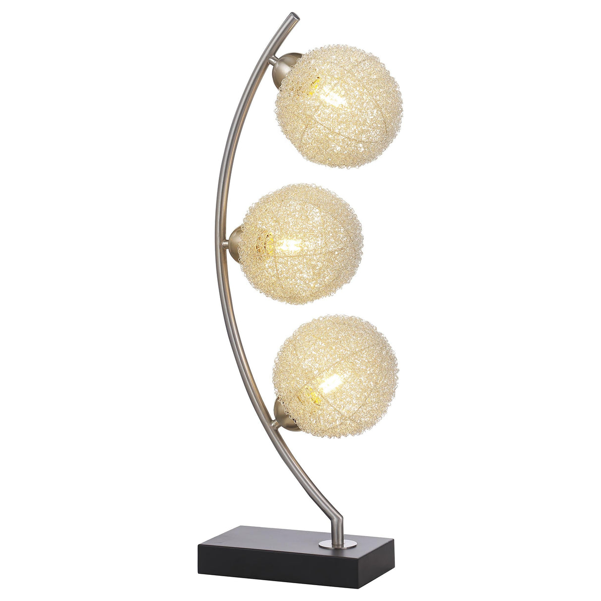 Claudia Black 30-inch Woven Spherical Metal Table Lamp by Coaster at Eve Furniture