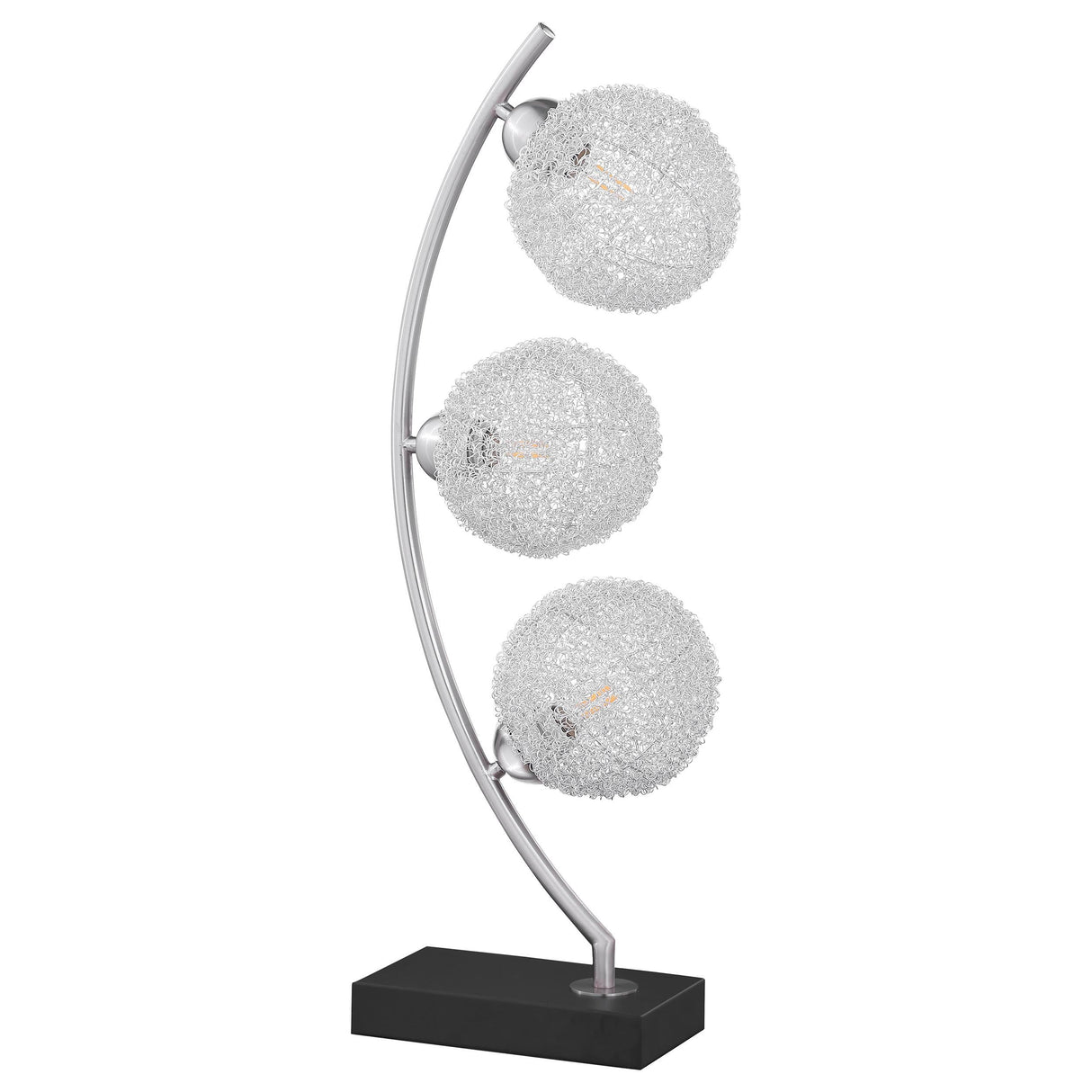 Claudia Black 30-inch Woven Spherical Metal Table Lamp by Coaster at Eve Furniture