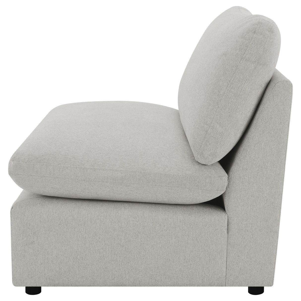 Collins Grey Upholstered Armless Chair by Coaster at Eve Furniture