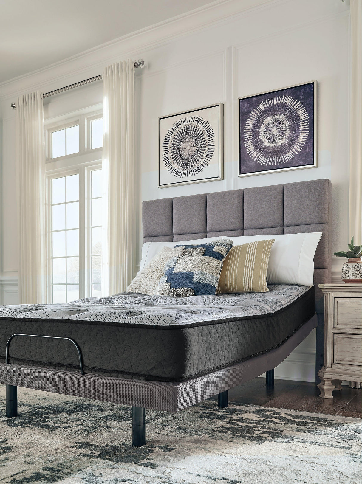 Comfort Plus Gray Queen Mattress by Ashley at Eve Furniture