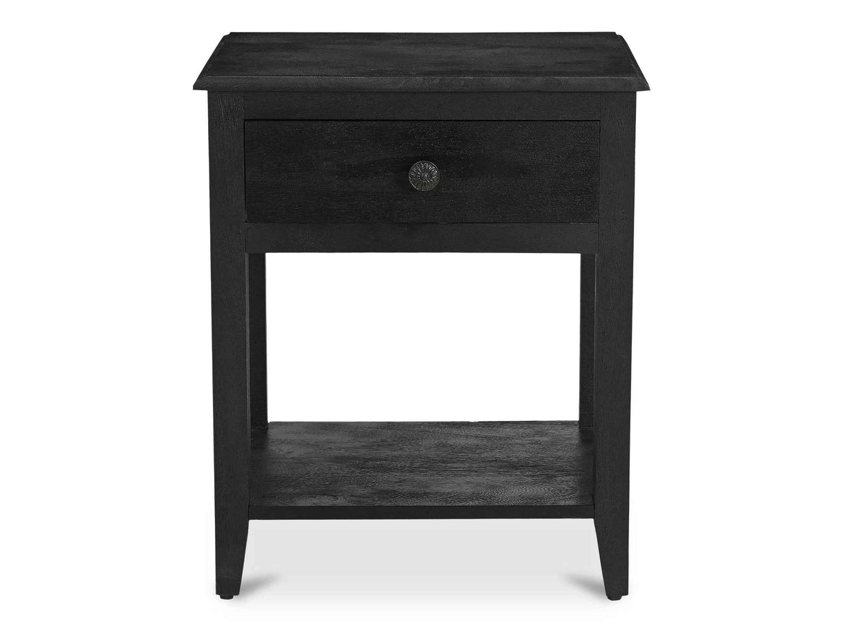 Corrine Antique Black Nightstand