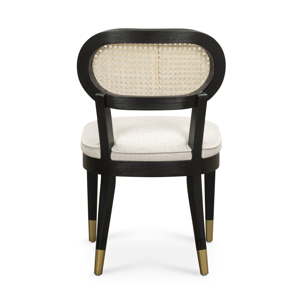 Cosette Black Dining Chair in Cream Performance Linen by TOV Furniture at Eve Furniture