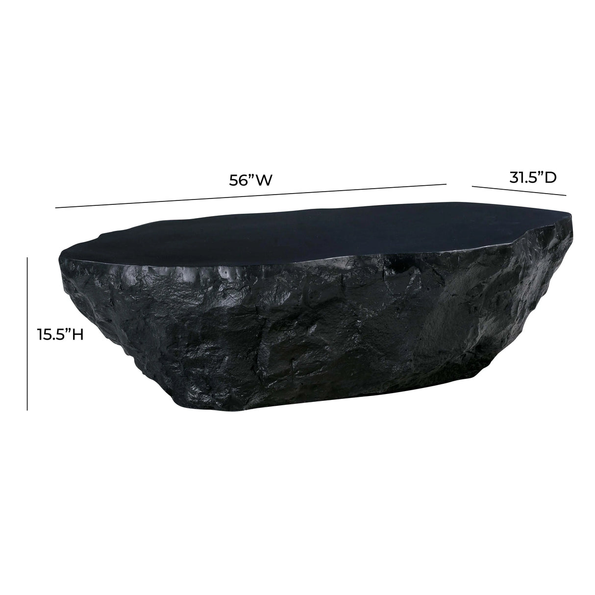 Crag Concrete Indoor / Outdoor Coffee Table by TOV Furniture at Eve Furniture