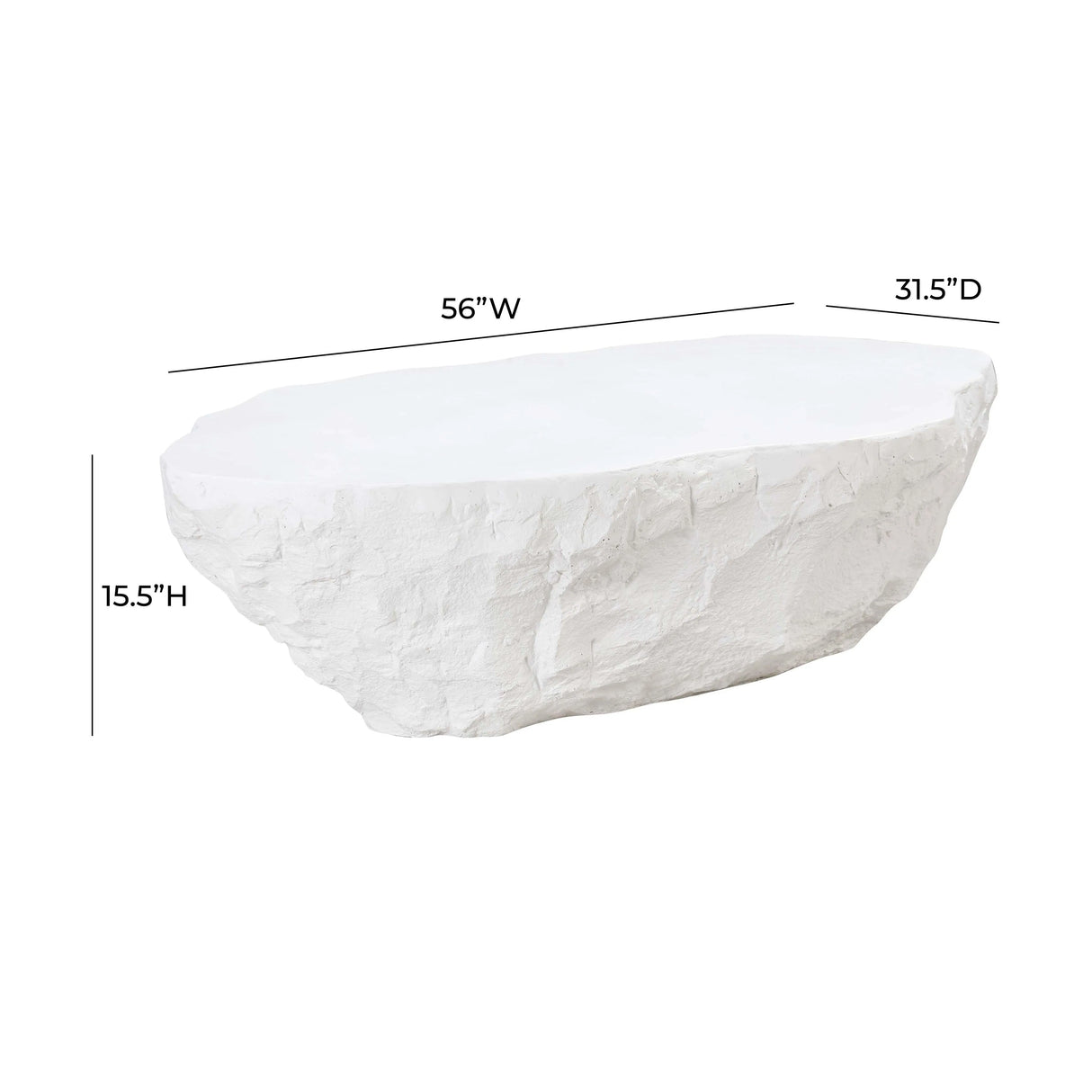 Crag Concrete Indoor / Outdoor Coffee Table by TOV Furniture at Eve Furniture