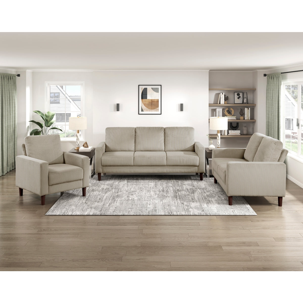 Crandall Taupe Sofa by Homelegance at Eve Furniture