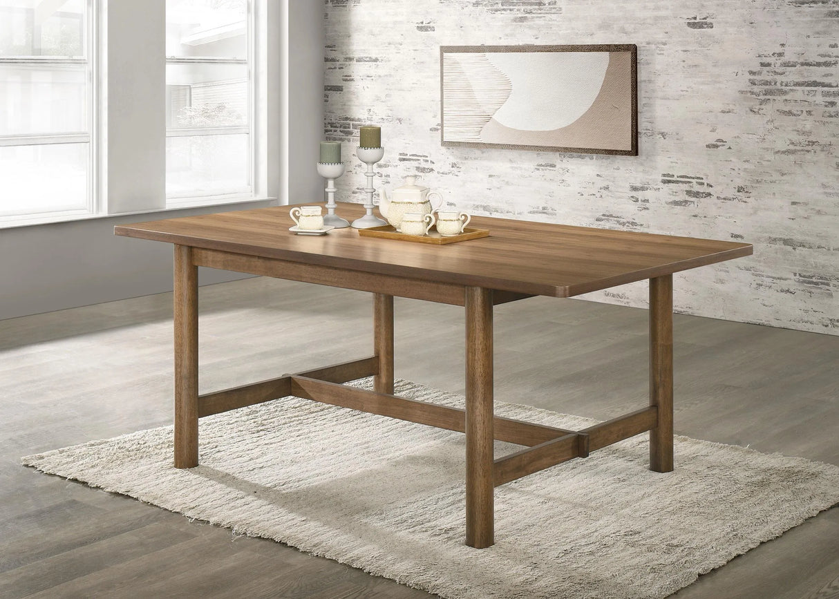 Crestmore Walnut Rectangular Wood Dining Table by Coaster at Eve Furniture