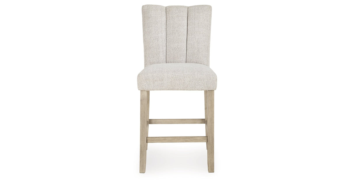 Larawyn Bisque Counter Height Barstool, Set of 2 by Ashley at Eve Furniture