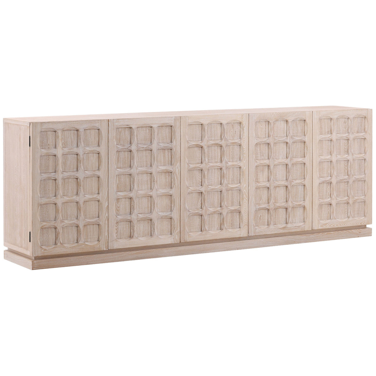 Harrison 5 Door Sideboard, White Wash by Dovetail at Eve Furniture