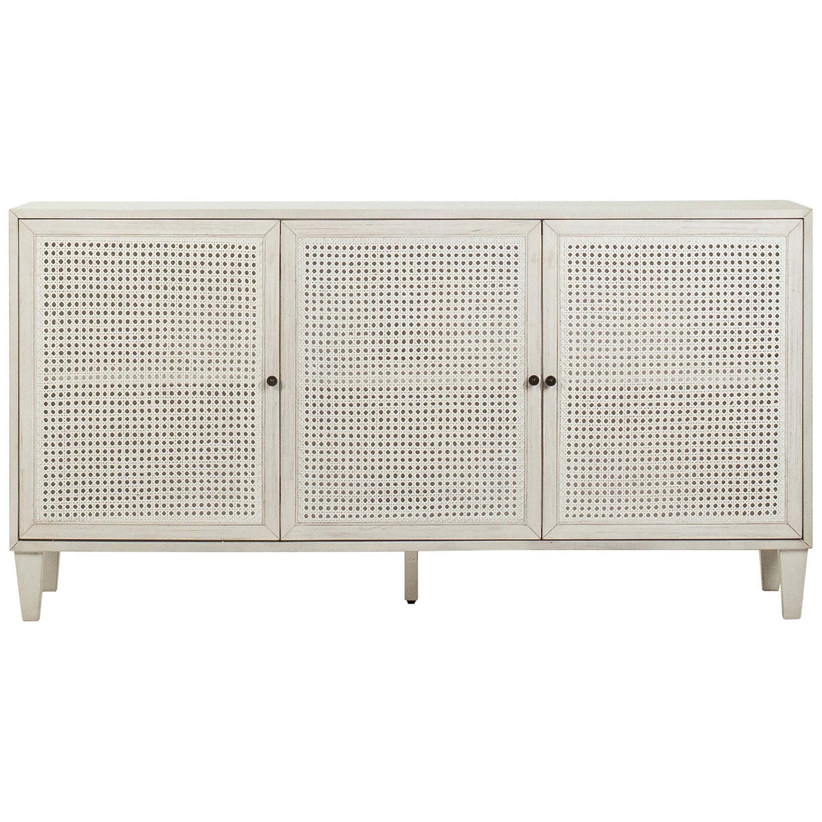 Lugano 3 Door Sideboard, White Wash by Dovetail at Eve Furniture