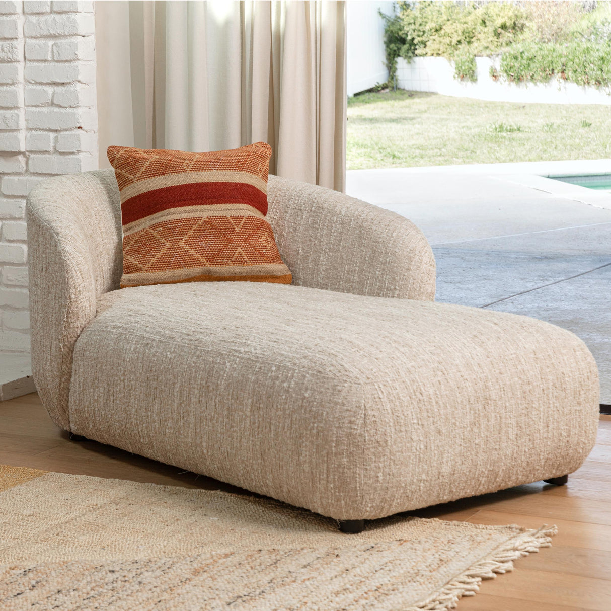 Romy Chaise, Napa Beige by Dovetail at Eve Furniture