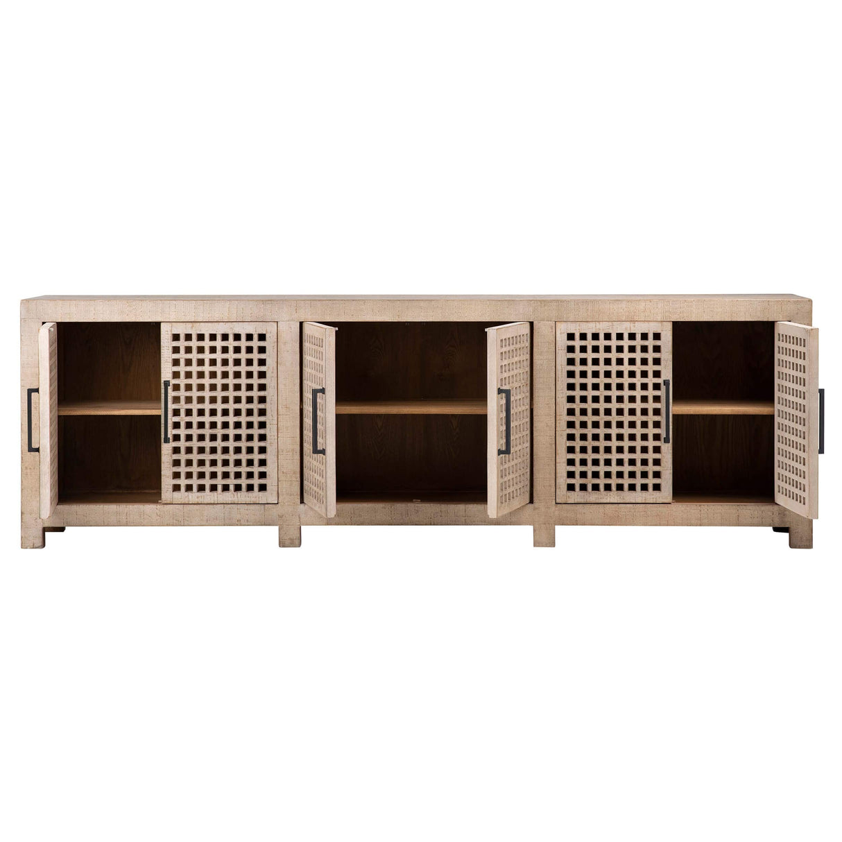 Devina 6 Door Sideboard, Light Warm Wash by Dovetail at Eve Furniture