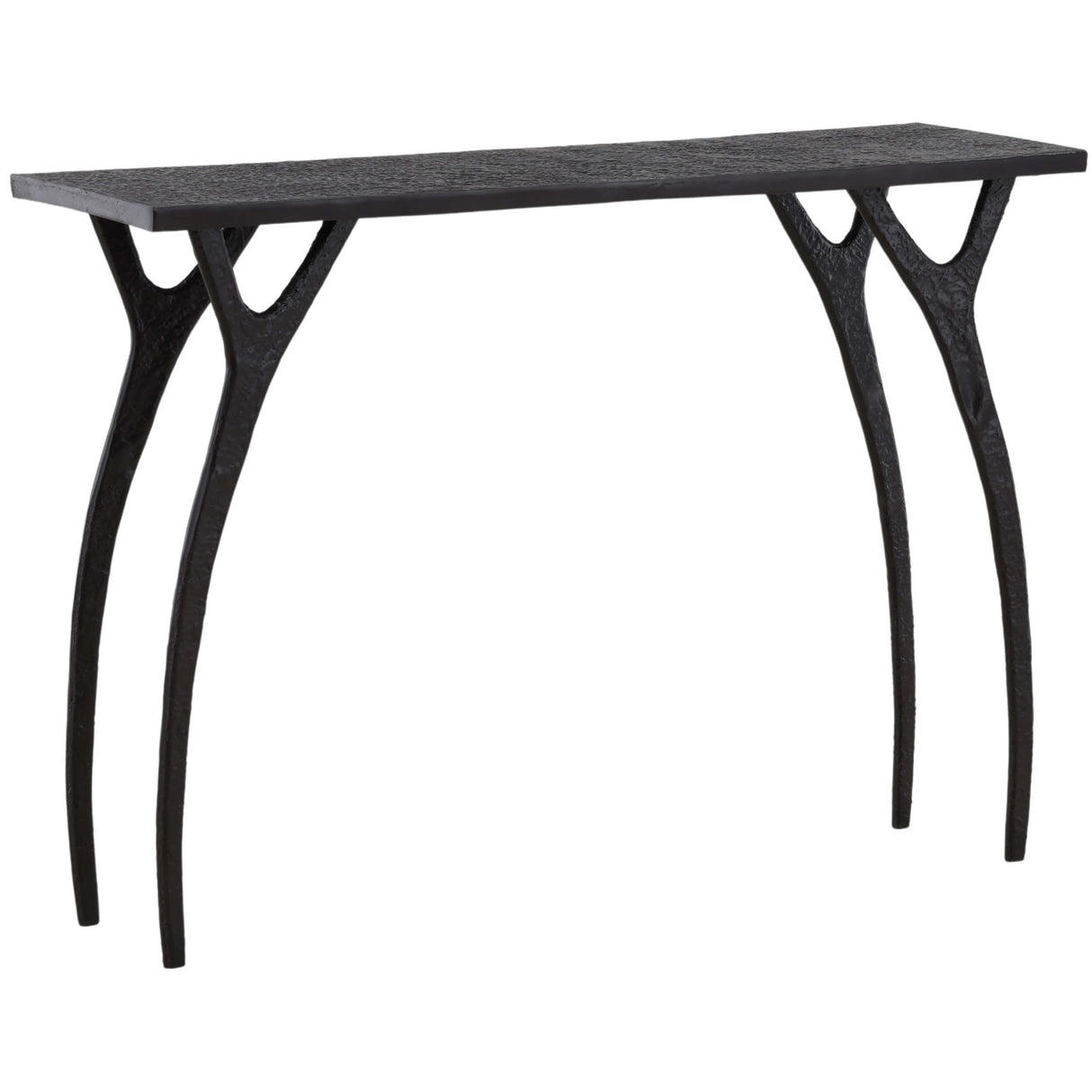 Bastien Console Table, Black by Dovetail at Eve Furniture