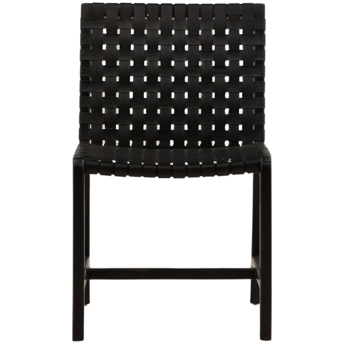 Benson Leather Dining Chair, Black, Set of 2 by Dovetail at Eve Furniture
