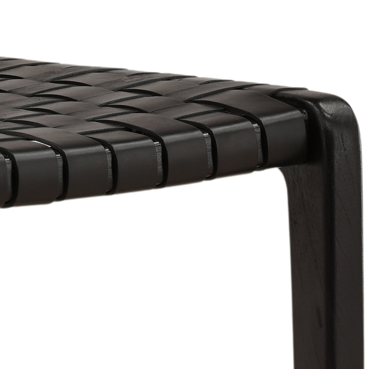 Benson Leather Dining Chair, Black, Set of 2 by Dovetail at Eve Furniture