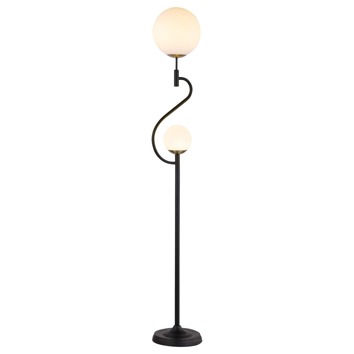 Dacki Black 69-inch Dual Spherical Bulb Metal Floor Lamp by Coaster at Eve Furniture