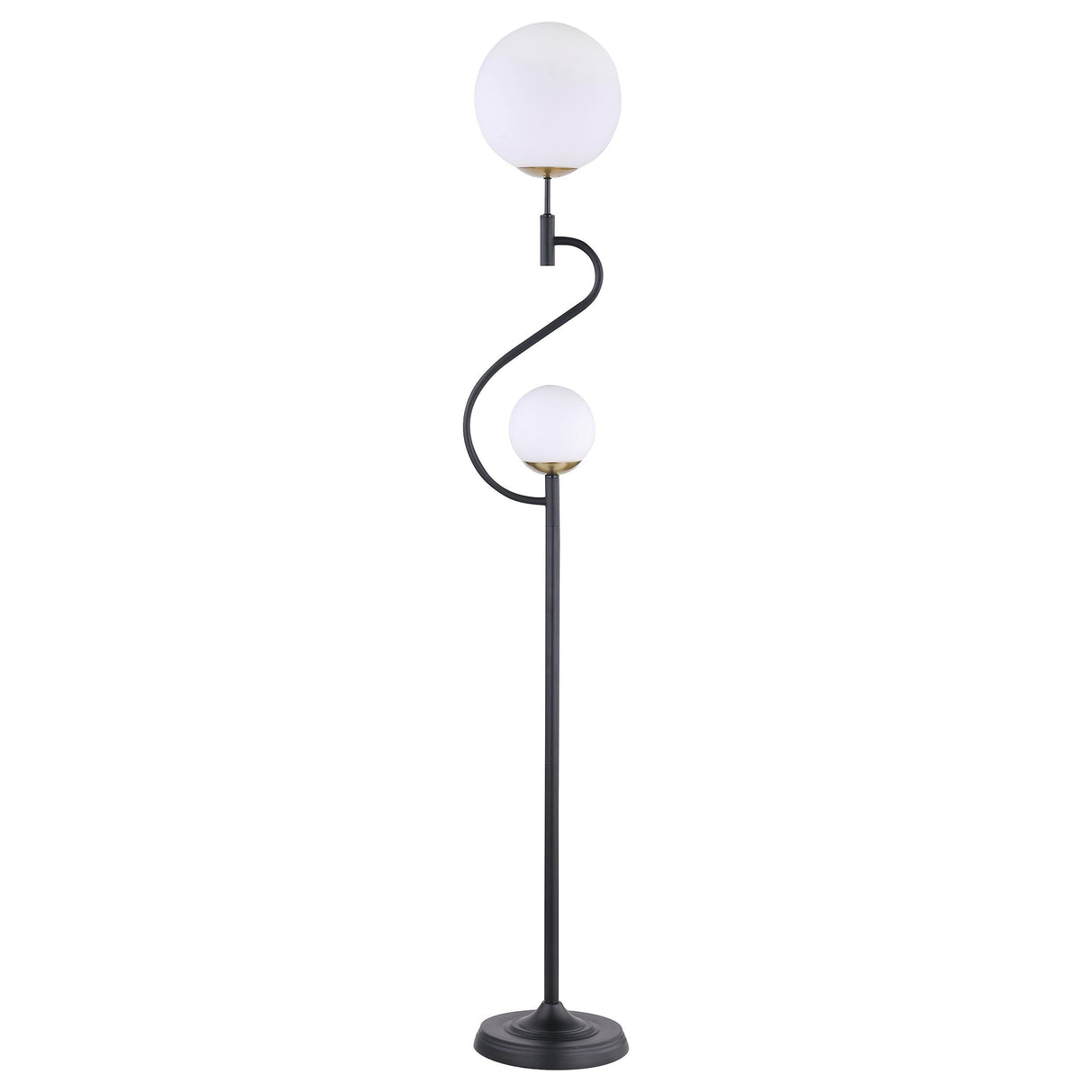 Dacki Black 69-inch Dual Spherical Bulb Metal Floor Lamp by Coaster at Eve Furniture