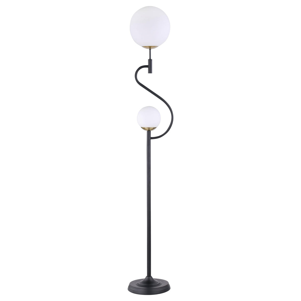Dacki Black 69-inch Dual Spherical Bulb Metal Floor Lamp by Coaster at Eve Furniture